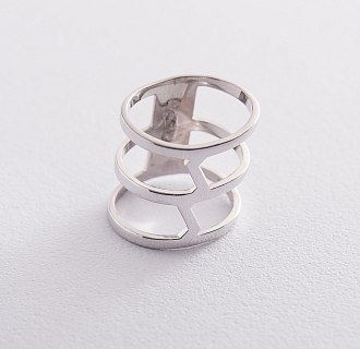 Кольцо На грани в серебре 111736 №4