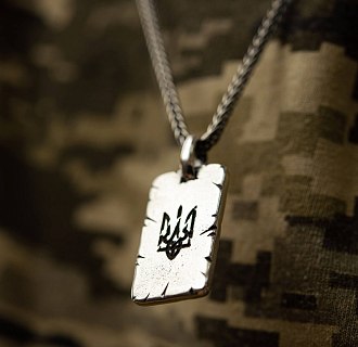 Серебряный кулон "Герб Украины - Тризуб" 133213g №17