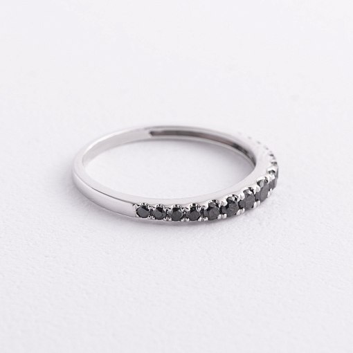 Золотое кольцо с черными бриллиантами кб0657ca 4