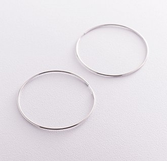 Серьги - кольца в серебре (6.0 см) 122886 №3