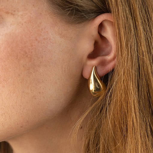 Серьги "Megan" в желтом золоте (Middle) с09086 7