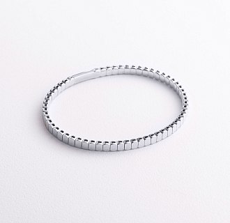 Жесткий браслет "Kylie" в белом золоте б05826 №3