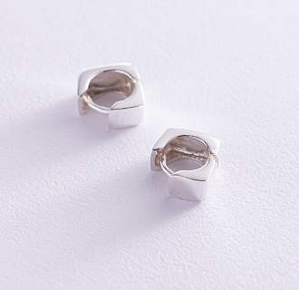 Серьги "Риск" в серебре 122783 №2