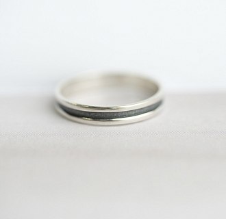 Кольцо Линия жизни в серебре 11095 №2