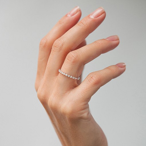 Золота каблучка з діамантами кб0595ri 2