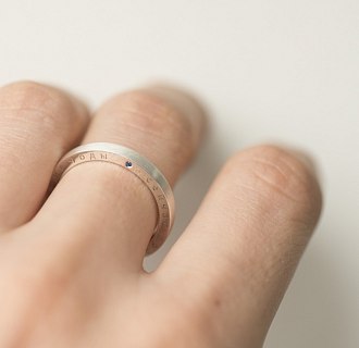 Серебряное кольцо ручной работы "Лучшие годы" с сапфиром bestyears №4