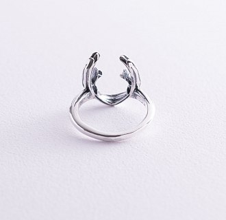 Серебряное кольцо "Оленьи рога" 112535 №3