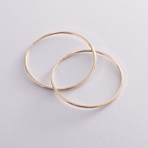Серьги - кольца в желтом золоте (4.6 см) с07319 4