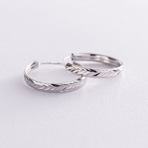 Сережки - кільця в сріблі (2.0 см) 122948 3