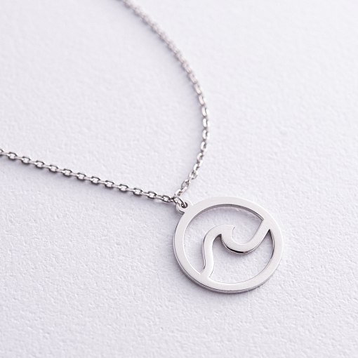 Серебряное колье "Волна" 908-01326 5