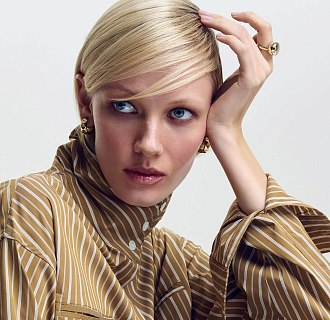 Кольцо "Megan" в желтом золоте к08168 №2